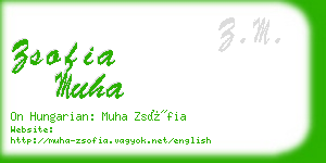 zsofia muha business card